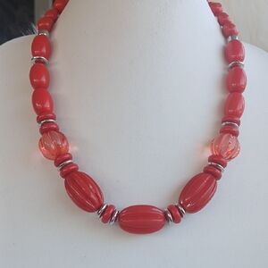 Paparazzi Vibrant Red Beaded Necklace